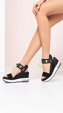 NeroGiardini EPIC WEDGE Nero Platform Sandal
