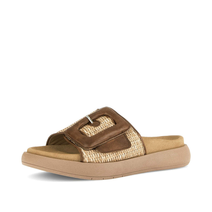 Gabor Woven Slide Cognac/Camel