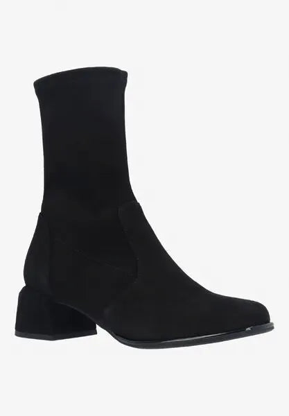 NYVANI BOOT by LDP - Black Stretch Suede