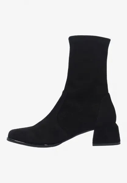NYVANI BOOT by LDP - Black Stretch Suede