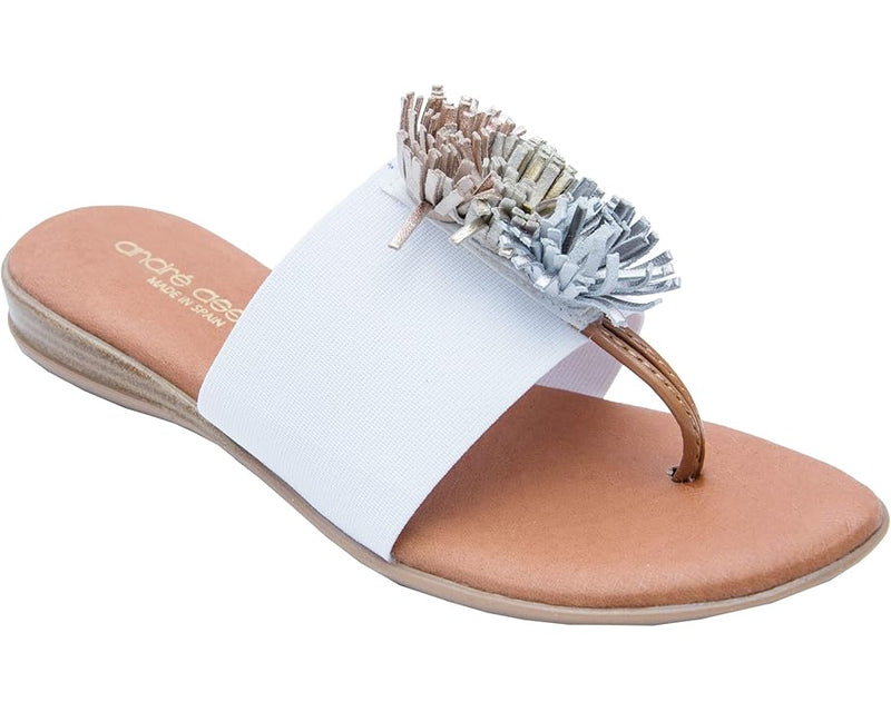Andre Assous Novalee White Metal Fringe