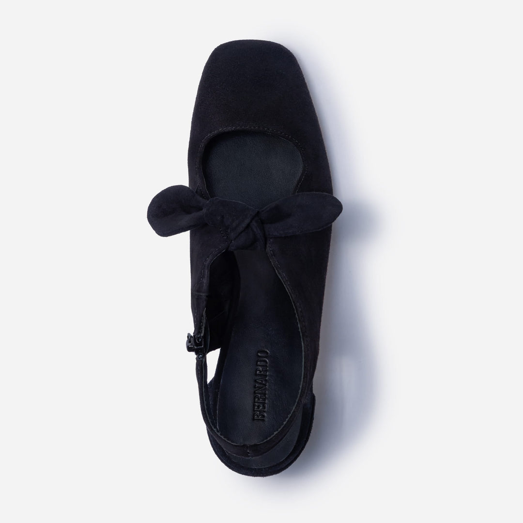 Angelina Shootie Pump by Bernardo - Black Suede