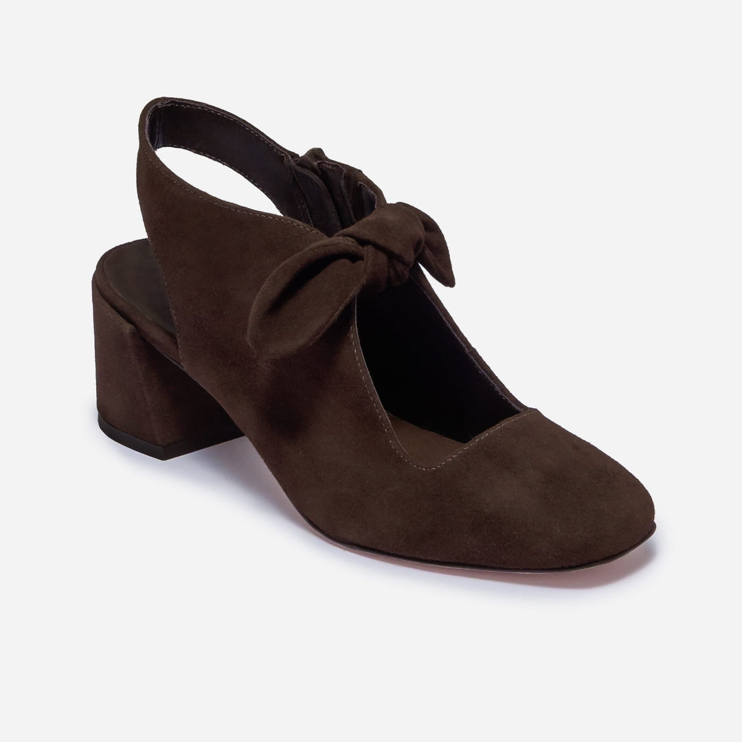 Angelina Shootie Pump by Bernardo - Chocolate Suede