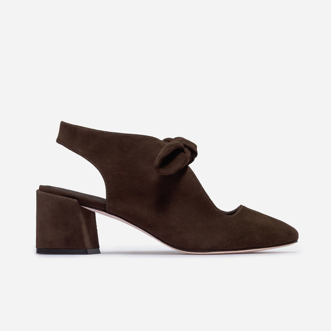 Angelina Shootie Pump by Bernardo - Chocolate Suede