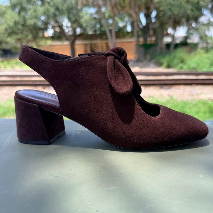 Angelina Shootie Pump by Bernardo - Chocolate Suede
