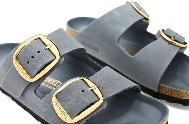 Arizona Big Buckle by Birkenstock - Basalt Gray Oiled Leather Nar/Med