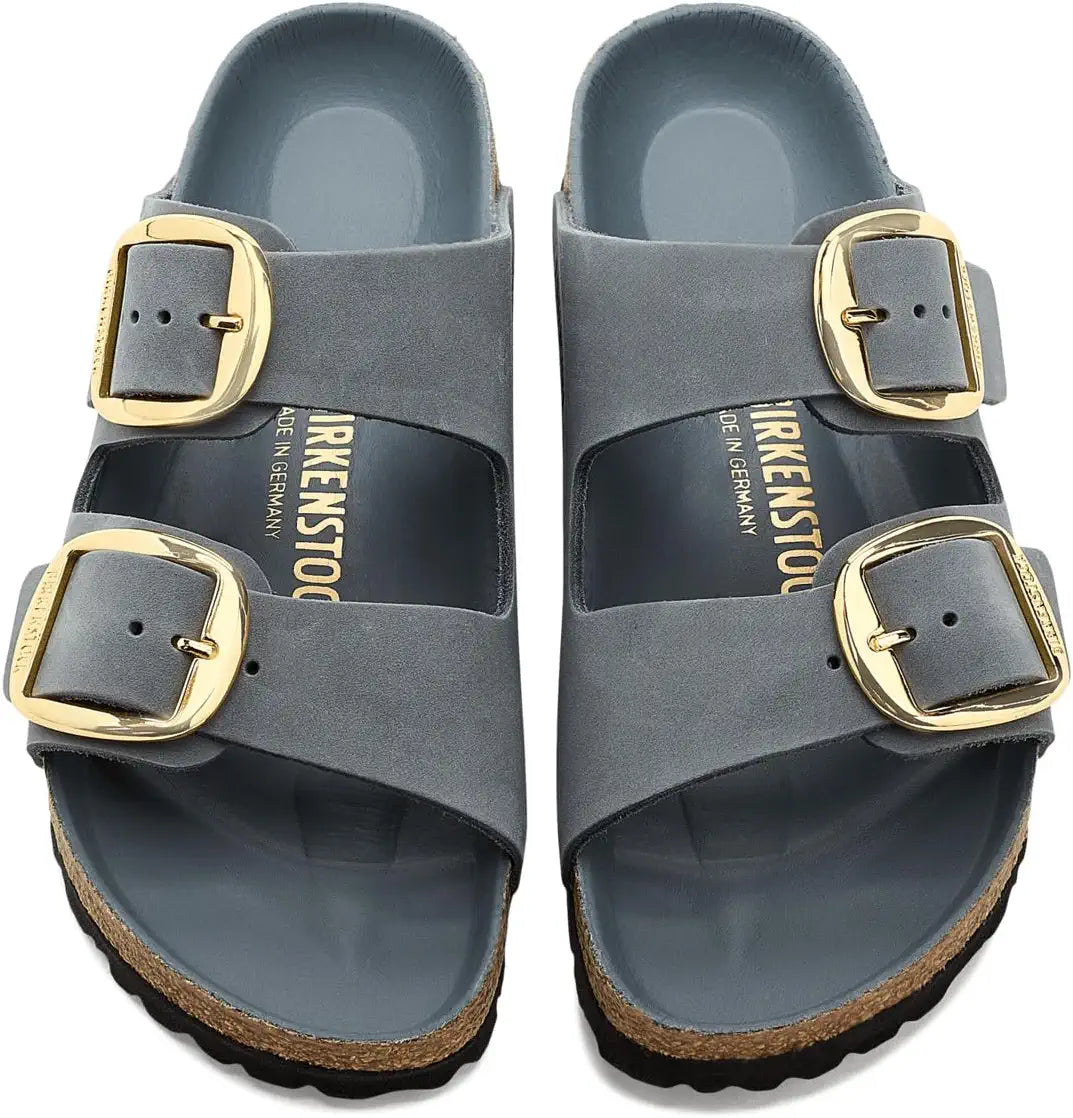 Arizona Big Buckle by Birkenstock - Basalt Gray Oiled Leather Nar/Med