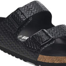 Arizona Black Embossed Leather by Birkenstock