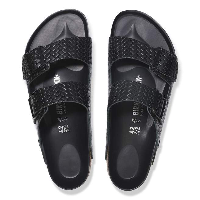 Arizona Black Embossed Leather by Birkenstock