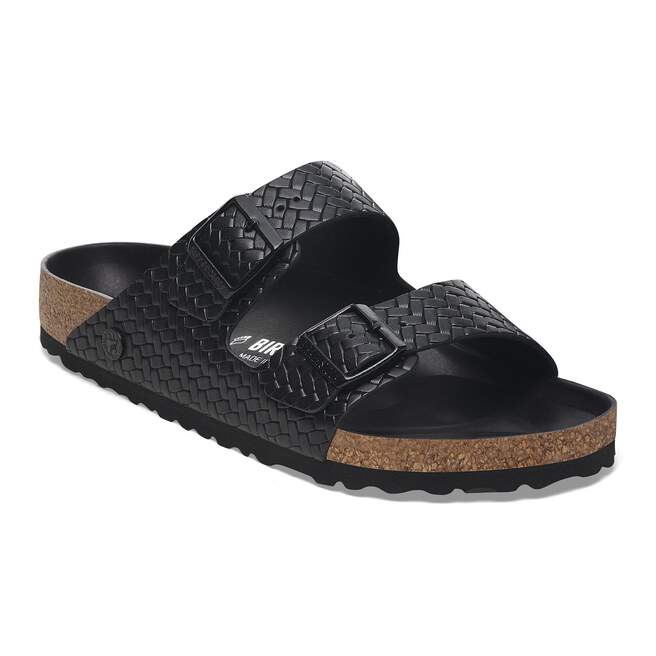 Arizona Black Embossed Leather by Birkenstock