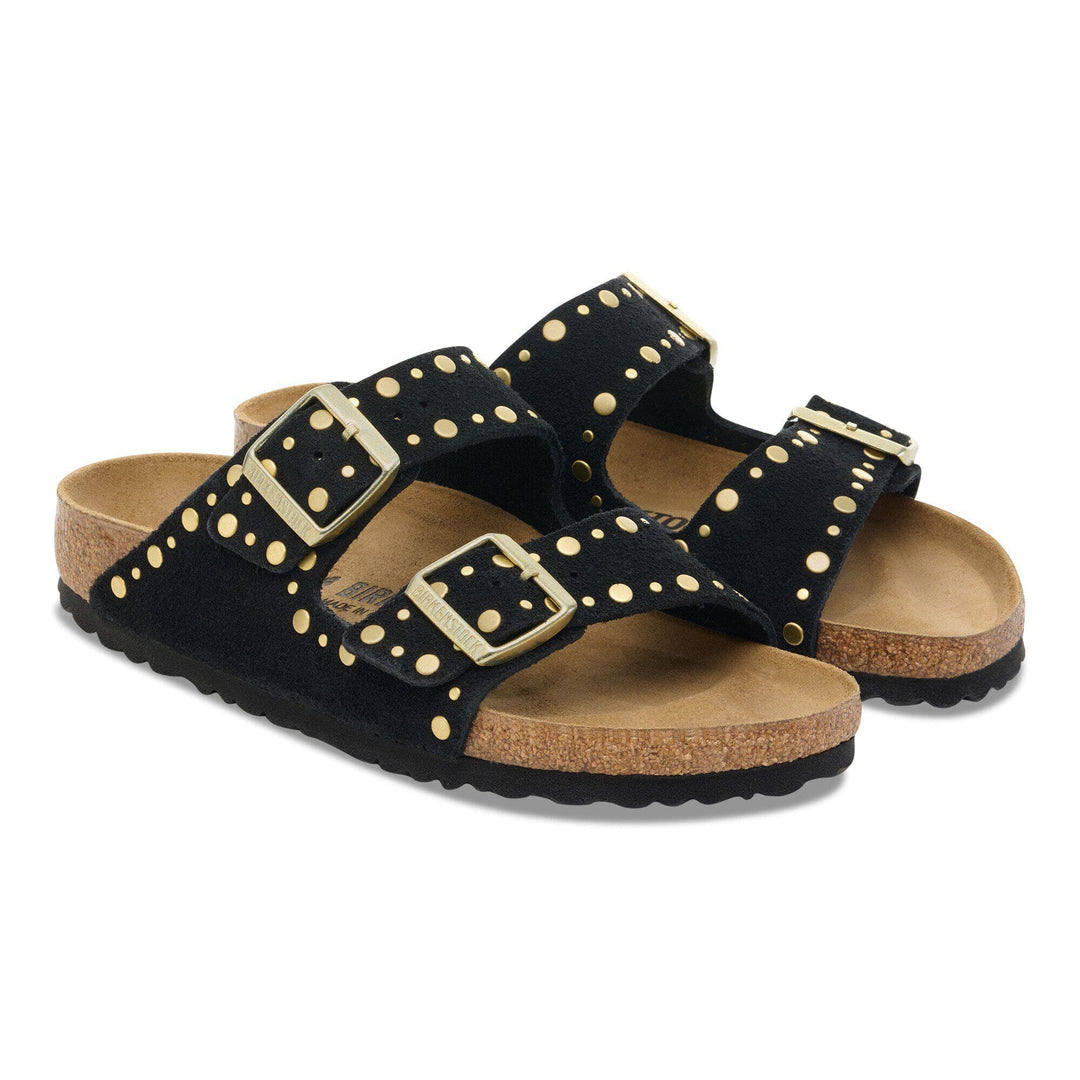 Arizona Rivets Black Suede Med/Nar by Birkenstock