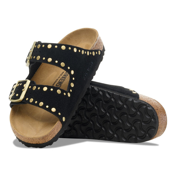 Arizona Rivets Black Suede Med/Nar by Birkenstock