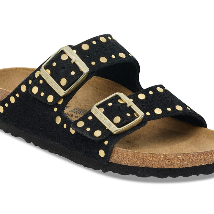 Arizona Rivets Black Suede Med/Nar by Birkenstock