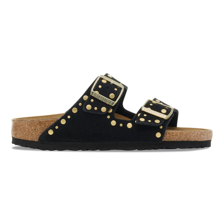 Arizona Rivets Black Suede Med/Nar by Birkenstock