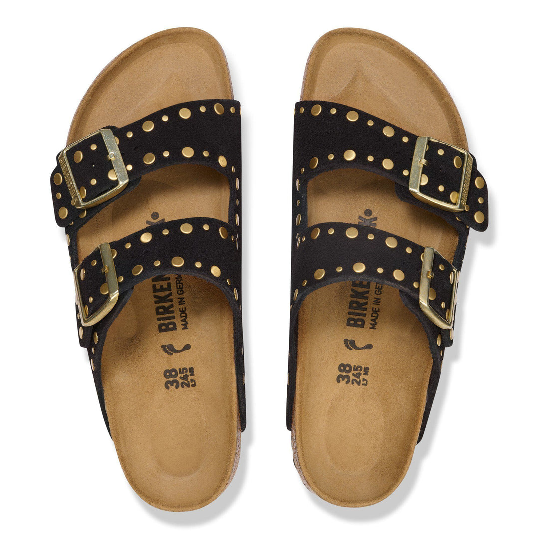 Arizona Rivets Black Suede Med/Nar by Birkenstock