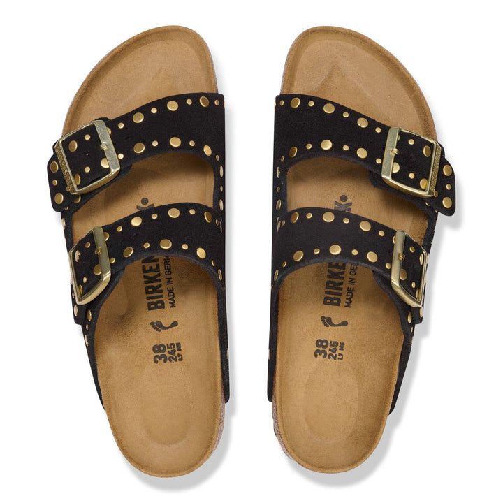 Arizona Rivets Black Suede Med/Nar by Birkenstock