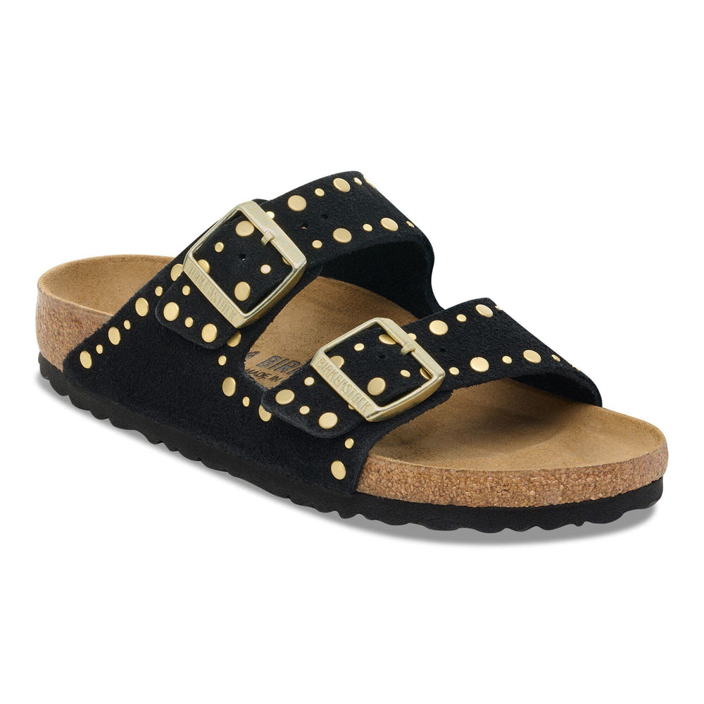 Arizona Rivets Black Suede Med/Nar by Birkenstock