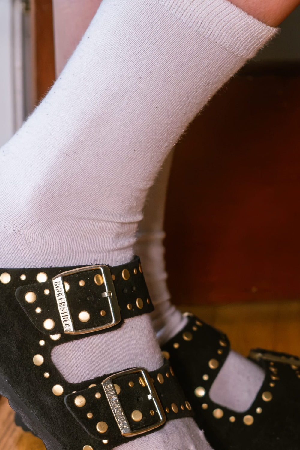 Arizona Rivets Black Suede Med/Nar by Birkenstock