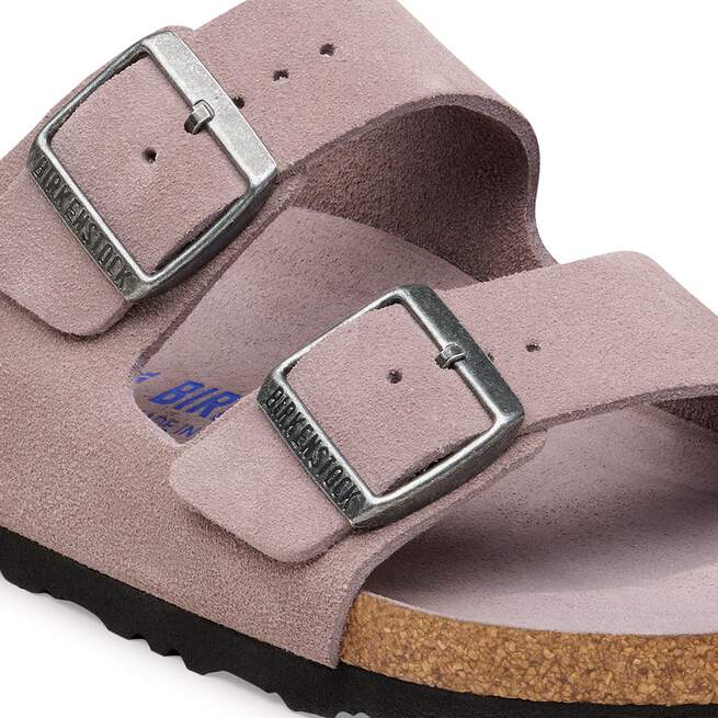 Arizona Soft Footbed by Birkenstock - Faded Purple Suede Nar/Med