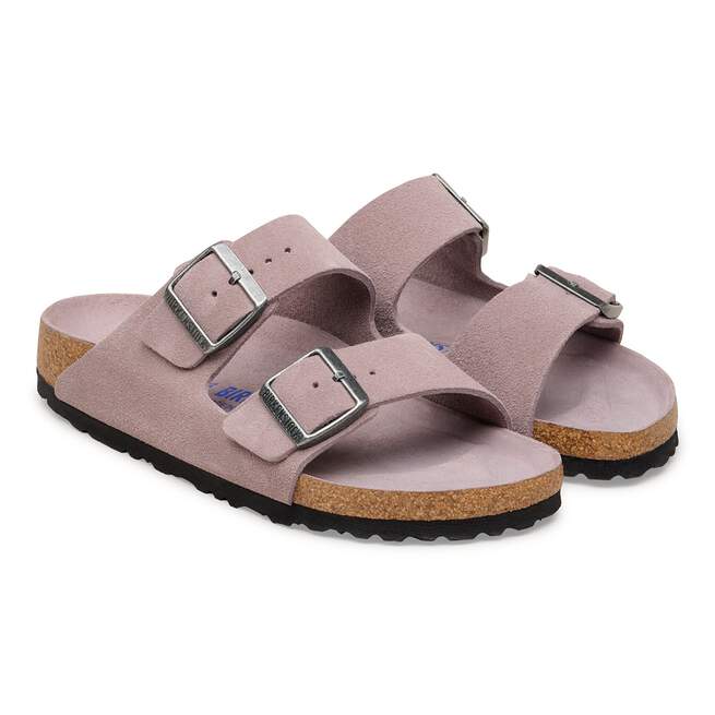 Arizona Soft Footbed by Birkenstock - Faded Purple Suede Nar/Med