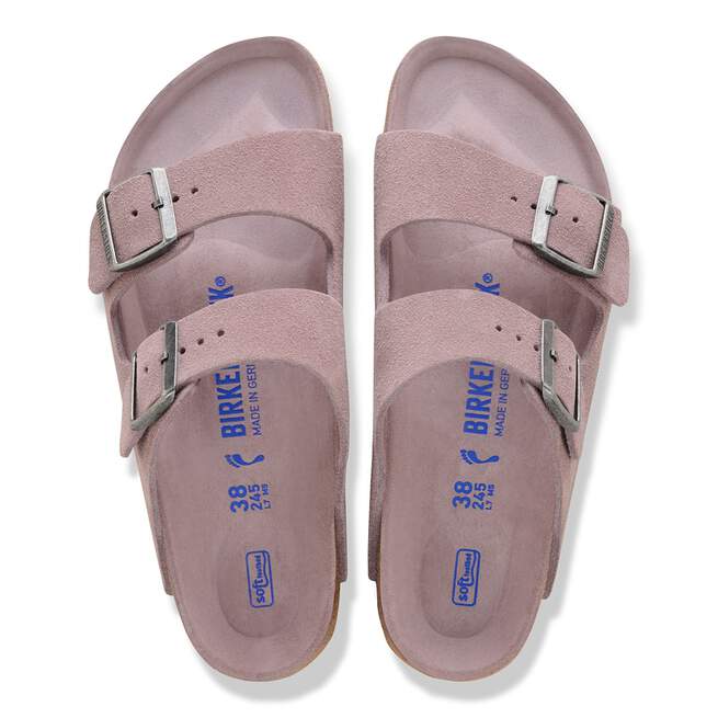 Arizona Soft Footbed by Birkenstock - Faded Purple Suede Nar/Med
