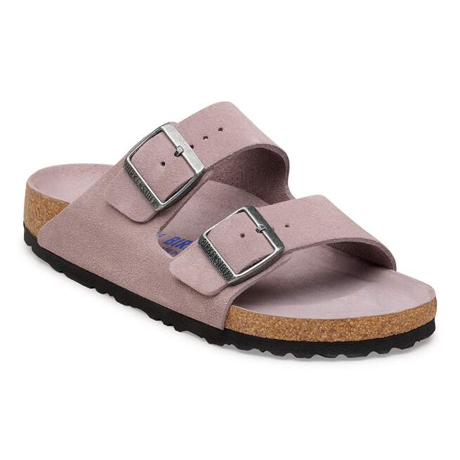 Arizona Soft Footbed by Birkenstock - Faded Purple Suede Nar/Med