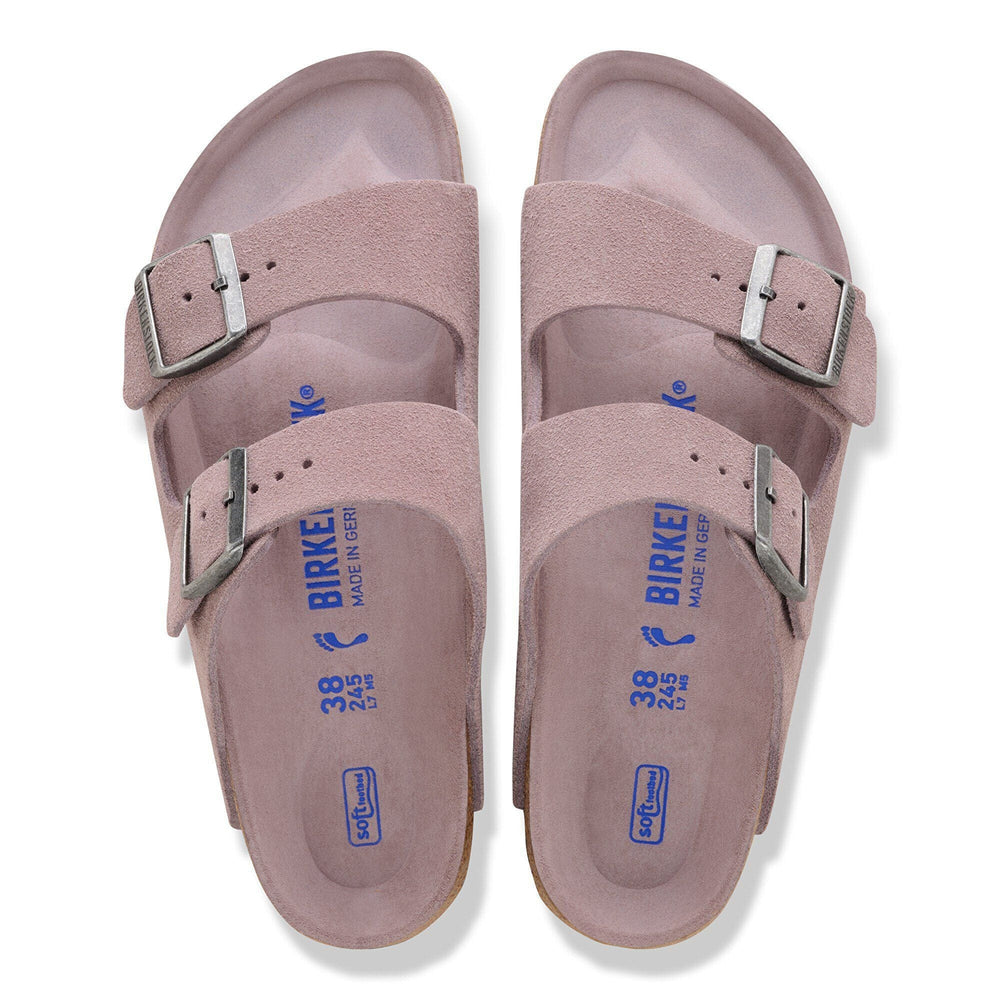 Arizona Soft Footbed by Birkenstock - Faded Purple Suede Reg