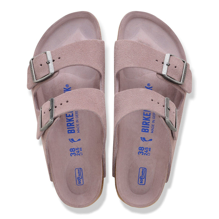 Arizona Soft Footbed by Birkenstock - Faded Purple Suede Reg