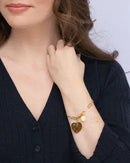 Audrey Heart Bracelet : Tiger's Eye