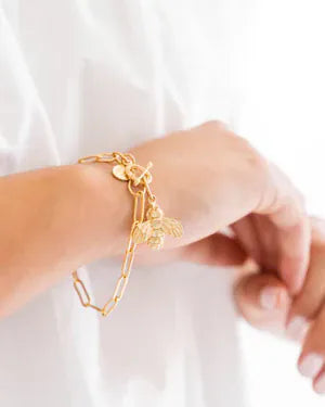 Bee Paperclip Bracelet