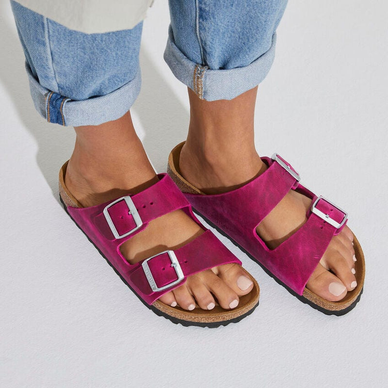 BIRKENSTOCK ARIZONA FESTIVAL FUCHSIA OILED LEATHER