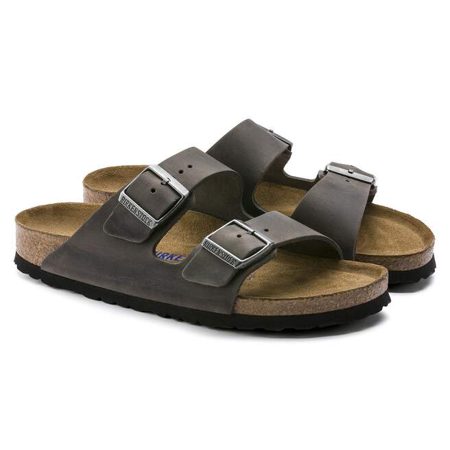 Birkenstock ARIZONA Soft footbed IRON OILED - Narrow/Medium