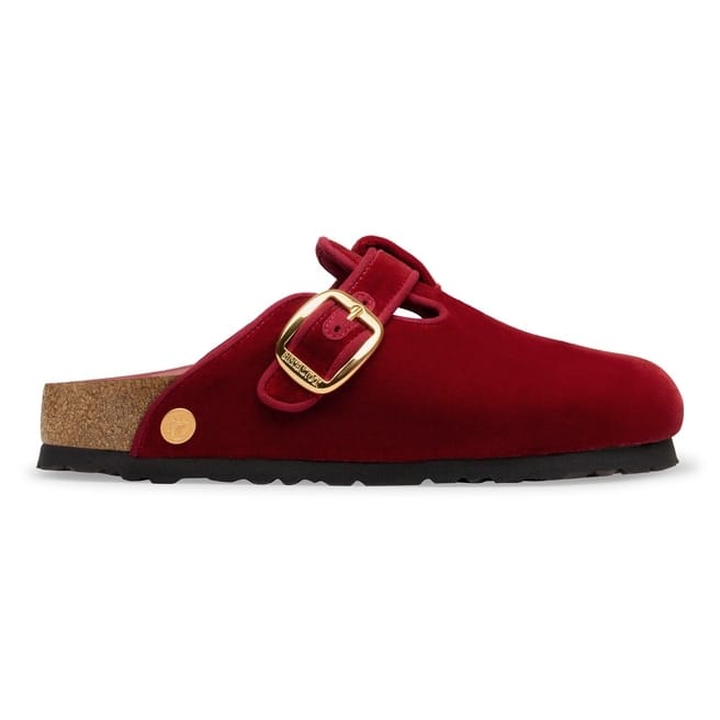 Birkenstock Boston Red Velvet Nar/Med