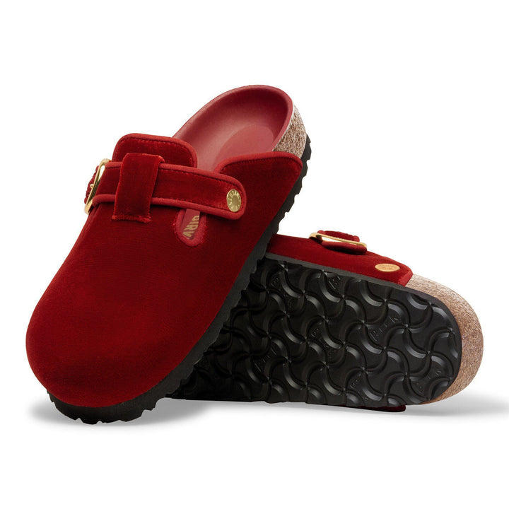 Birkenstock Boston Red Velvet Nar/Med