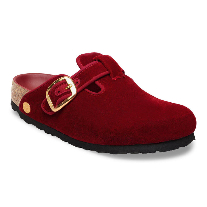 Birkenstock Boston Red Velvet Nar/Med