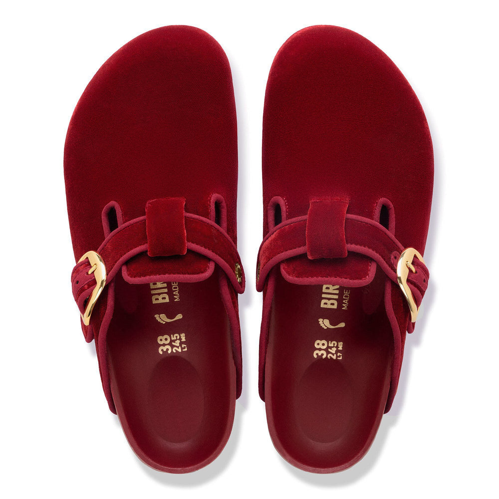 Birkenstock Boston Red Velvet Nar/Med