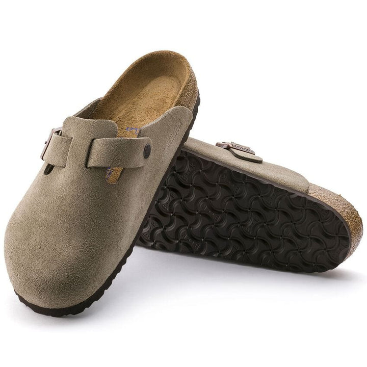 Birkenstock Boston Soft Footbed Taupe Suede - Reg