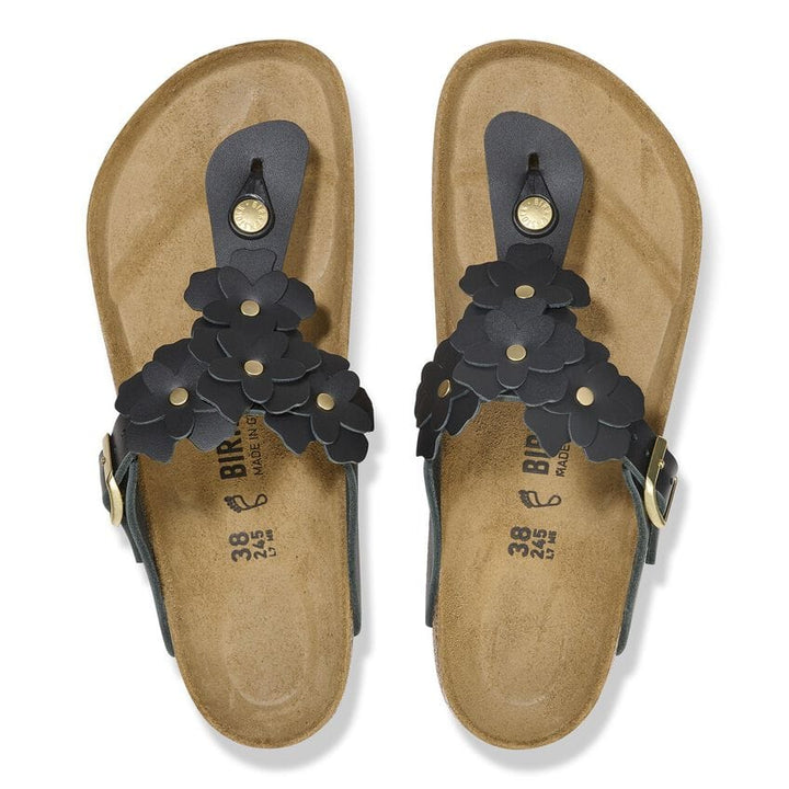 Birkenstock Gizeh Flowers Black