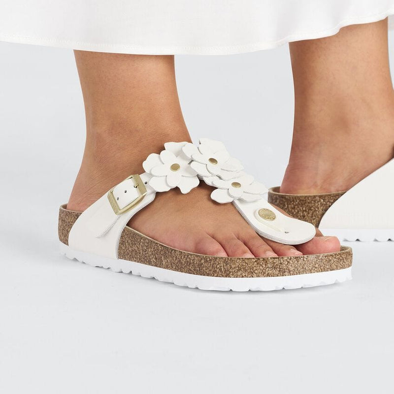 Birkenstock GIZEH FLOWERS White