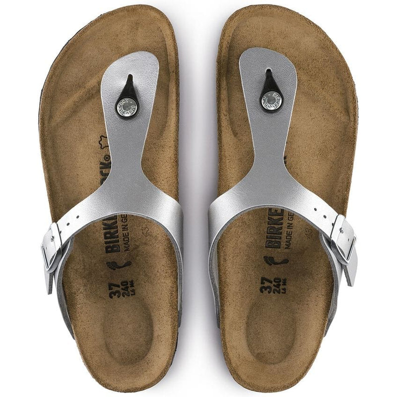 Birkenstock GIZEH Metallic Silver Reg