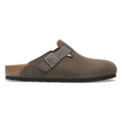 Boston Mixed Leather Concrete Gray Reg/Wide