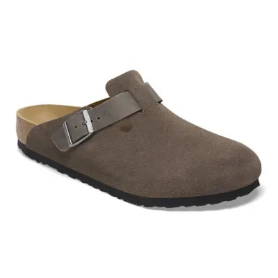 Boston Mixed Leather Concrete Gray Reg/Wide