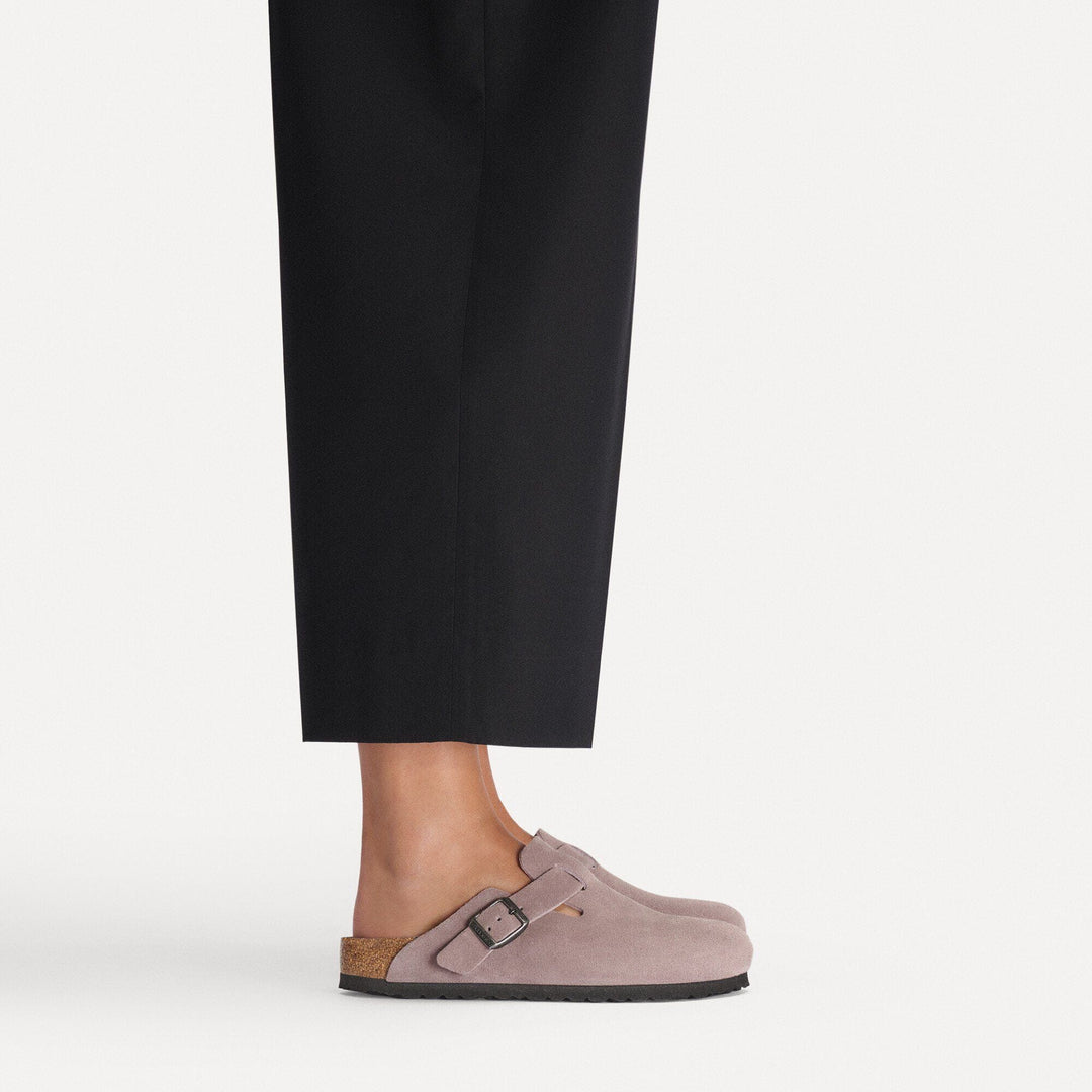 Boston Soft Footbed by Birkenstock - Faded Purple Suede Nar/Med