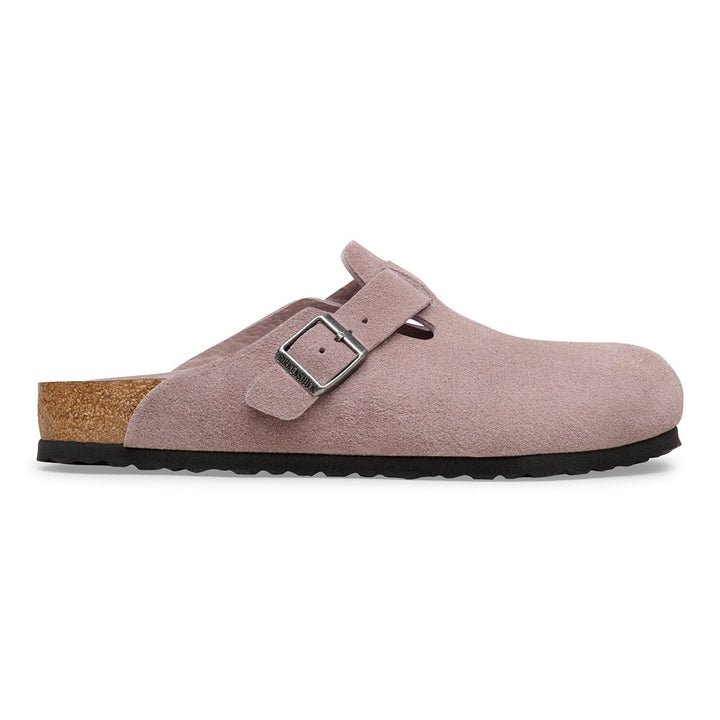 Boston Soft Footbed by Birkenstock - Faded Purple Suede Nar/Med