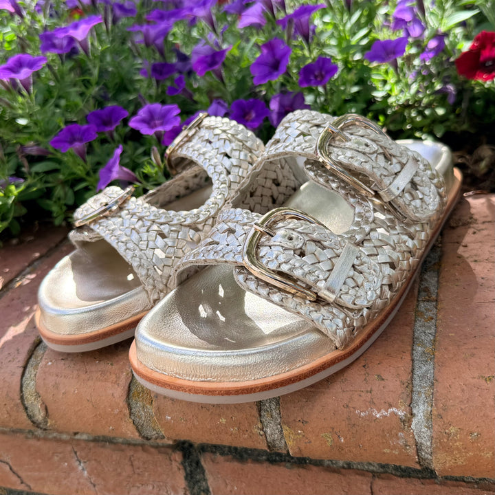 Britmi Woven Sandal by Silent D - Gold