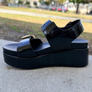 Brooke Sandal by J/Slide - Black Patent