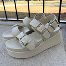 Brooke Sandal by J/Slide - Bone Multi