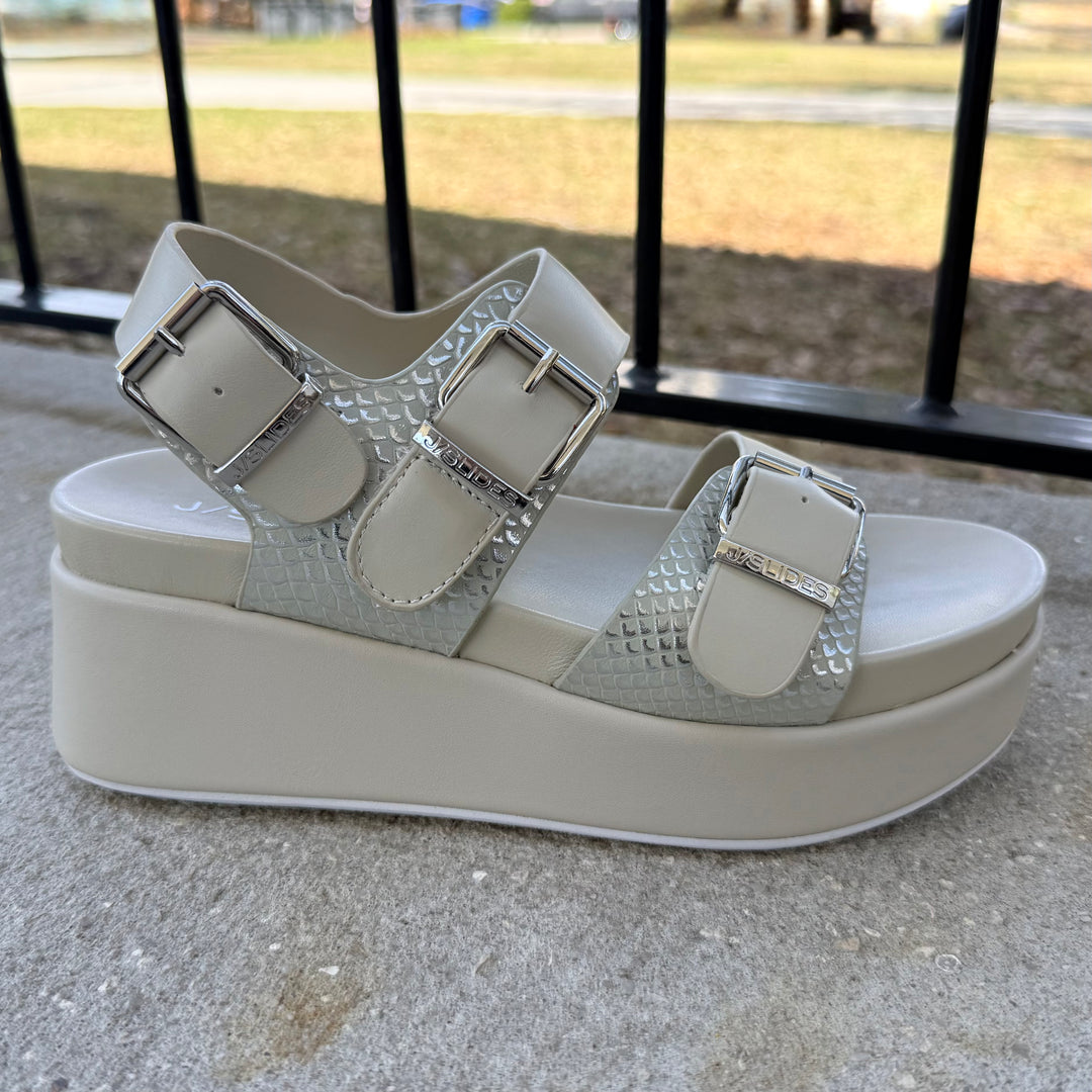 Brooke Sandal by J/Slide - Bone Multi