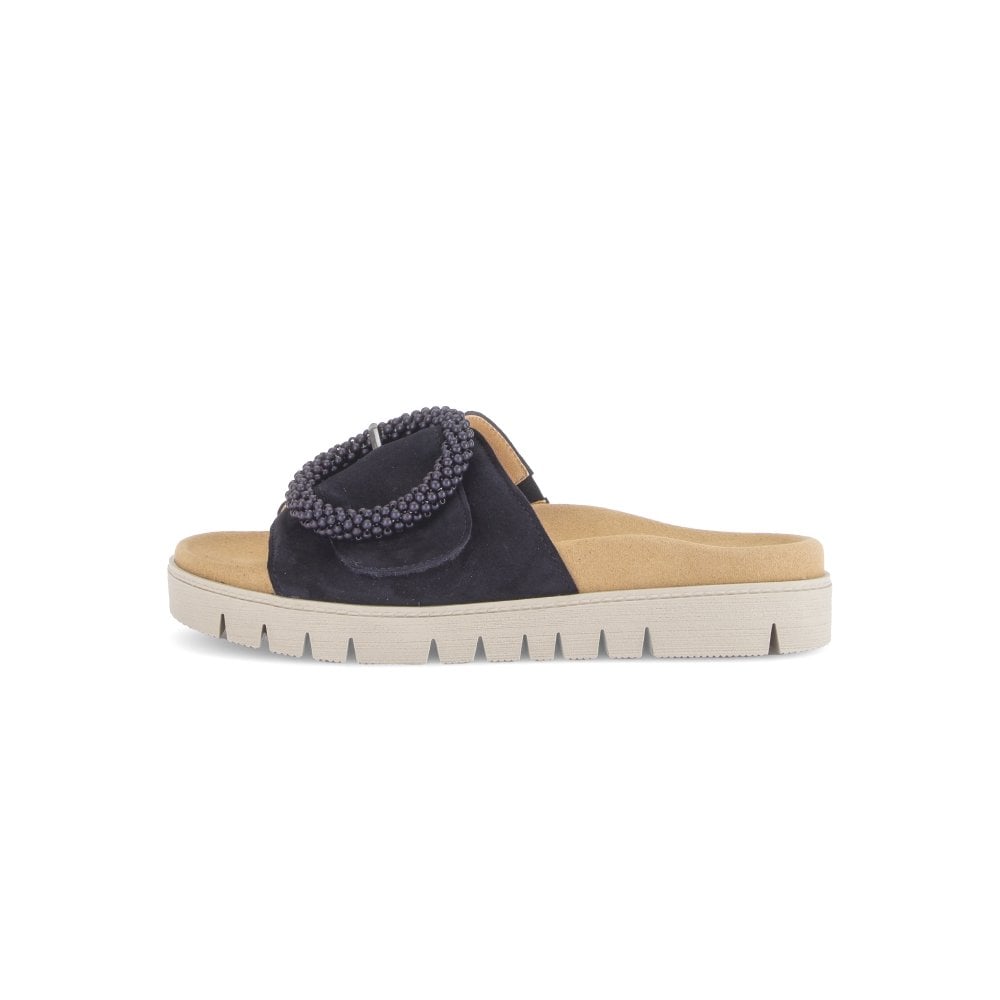 Buckle Slide by Gabor - Navy Blue 36