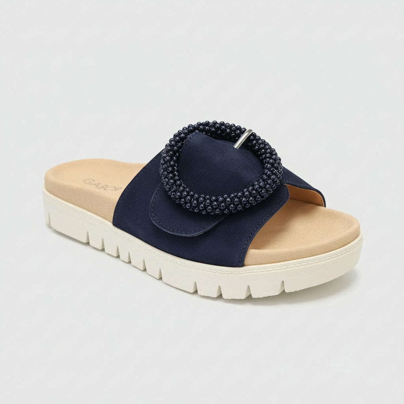 Buckle Slide by Gabor - Navy Blue 36